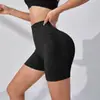 Pantalones cortos de yoga transpirables de secado rápido sin costuras transfronterizos, pantalones de tres cuartos ajustados de cintura alta para realzar los glúteos, pantalones para deportes al aire libre y fitness