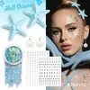 Clipes de Cabelo Brilhantes de Lantejoulas em Gel de Sereia Estrela do Mar Pérola Strass Maquiagem Facial Adesivos Faciais