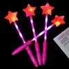 Bastão de Luz para Abertura Escolar e Temporada de Formatura, Bastão Fluorescente Amarelo de Estrela de Cinco Pontas, Bastão de Fada Piscante Estrela, Adereços para Apresentação de Jardim de Infância