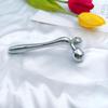 Masajeador rodillo pequeño tipo mantis para cara masaje facial rodante aleación de zinc metal palo de masaje facial belleza