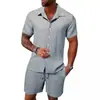 Traje de camisa casual de manga corta para hombre para verano, Amazon AliExpress transfronterizo Europa y Estados Unidos