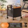 Cesta de almacenamiento para tapete de yoga, estante de almacenamiento para equipo de fitness con ruedas, para uso doméstico, almacenamiento de baloncesto y bádminton, estantería para espacios estrechos