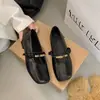 Zapatos bajos tipo slip-on de estilo francés para mujer, nueva moda otoño 2026, zapatos Mary Jane planos elegantes y versátiles de punta cuadrada