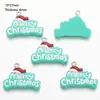 70 Pingentes DIY Série de Natal em Resina Papai Noel e Boneco de Neve, Pingente de Chaveiro de Pulseira Enfeites Decorativos W462