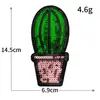 Gran Venta Bordado de Cactus con Lentejuelas Pegatinas de Tela Bordadas Sin Costuras Dibujos Animados Planta Verde Ropa Zapatos Parche para Agujeros Pegatinas