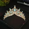 Corona de Novia Barroca Retro Transfronteriza con Pedrería Marquise, Diadema para Ceremonia de Mayoría de Edad, Accesorio para el Cabello Estilo Palacio, Corona de Princesa Reina