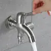 Grifo de 304 de una entrada y dos salidas para lavadora de doble uso doméstico, multifuncional, de doble salida, para fregadero de mopa de 4 puntos y 6 puntos