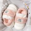 Zapatillas de algodón de lana de cordero de invierno Nanbowan para mujer, felpa con forro polar, gruesas, para el hogar, versátiles, con talón tipo bolsa, cálidas, zapatos con velcro