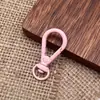 Hebilla de Placa Redonda Giratoria con Cola de Colores Personalizados Hebilla de Gancho para Perro Hebilla Accesorios para Llavero de Muñeca DIY Colgante Personalizado