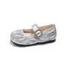 Zapatos Pequeños de Cuero para Niñas 2024 Primavera y Otoño Nuevos Zapatos de Princesa para Niños, Mocasines de Moda para Niñas Pequeñas, Suelas Suaves para Niños Pequeños y Medianos
