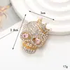Accesorios Populares Transfronterizos de Araña Incrustada de Diamantes, Calabaza, Cabeza de Fantasma, Creativos, Versátiles, Aleación de Zinc, Joyería de Halloween, Accesorios DIY