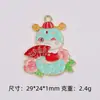 Colgante Dios de la Fortuna Serpiente Pequeña Creativo Hecho a Mano DIY Accesorios de Pegamento de Crema Resina Charms para Zuecos Kit de Materiales para Joyería