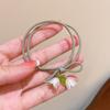 Pequeña goma para el pelo de orquídea fresca, banda para el cabello femenina, color dopamina, pequeña goma elástica, ins, goma para el pelo de alta apariencia, accesorios para el cabello al por mayor
