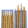 Fresa de Aço Tungstênio com Revestimento de Titânio, Haste de 2,35 mm, Faca para Escultura em Caroço de Oliva, Ferramenta Elétrica para Escavação Shixin 204, Micro-Faca de Escultura