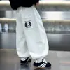 Pantalones Casuales para Niños Primavera y Otoño Nuevo Estilo Pantalones de Chándal de Punto para Niños Corte Holgado Pantalones Jogger Atuendo de Primavera Pantalones para Niños