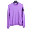 Sudadera Sto Stone de cuello redondo, forrada de forro polar, básica, color liso, manga larga, para otoño e invierno, para hombre y mujer, versátil, Island Stone