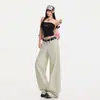 26Ss 2026 Retro Americano Holgado Pierna Recta Versátil Adelgazante Primavera-Verano Nuevo Estilo Cómodo Caída Estilo Perezoso