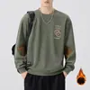 Sudadera Nueva para Hombre 2025 con Cuello Redondo, Moderna, Sencilla y Versátil, Top Básico, Color de Contraste, Estilo Moderno y Atractivo, Venta al por Mayor
