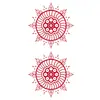 Adesivos de Tatuagem de Henna Vermelha são à Prova d'Água e Suor, Duradouros para Homens e Mulheres, Frescos e de Alta Qualidade, Coleira de Braço Clavícula Peito Nicho