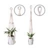 Maceta de flores de pelo liso tejida a mano de fábrica, estilo pastoral, para colgar, para jardín, con bolsillo de red