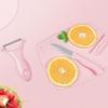 Set de Cuchillos para Fruta de Tres Piezas para Uso Doméstico, Pelador Creativo, Tabla de Cortar Pequeña, Set de Cuchillos para Tabla de Cortar de Cocina