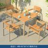 Combinação de Mesa e Cadeiras para Terraço de Vila ao Ar Livre Lazer Metal Impermeável Proteção Solar Móveis Jardim Ar Livre Hotel B&B Mesa e Cadeiras