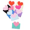 Tarjeta de felicitación de amor creativa Tarjeta de mensaje de bendición para el Día de San Valentín Tarjeta postal de enseñanza estilo coreano Tarjeta pequeña plegable escrita a mano
