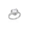 Anillo Retro de Lujo Accesible Transfronterizo con Forma de Corazón Chapado en Oro de 18 Quilates con Diamantes, Anillo Elegante y Versátil de Alta Gama para Mujer