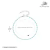 Pulseira de Prata Esterlina S925 Mais Vendida Transfronteiriça com Artesanato Personalizado em Resina Colorida, Joia de Prata Versátil e de Nicho de Alta Qualidade