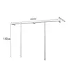 Prateleira de display para loja de roupas cabide de chão cabide de parede para roupas femininas roupas infantis cabide de parede em aço inoxidável cabide de parede com suporte lateral