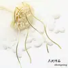 Accesorios para Pendientes DIY Estilo Coreano Alambre para Pendientes Simple Onda Material Latón Chapado Oro Grueso Oro Real 18K Oro Platino Pendientes DIY