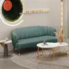 Sofá Pequeño de Cuero con Forma de Pata de Gato de Lujo Ligero de Moda para Apartamentos Pequeños, Adecuado para Uso Doméstico, Sala de Estar, Salón de Belleza, Tienda de Ropa y Salón de Peluquería
