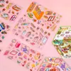 Pegatinas de paisajismo lindas y creativas material para diario de chicas pegatinas diy cabaña 3d escena miniatura