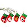 Bolsa de dulces para decoración navideña transfronteriza, calcetines de Papá Noel y muñeco de nieve, calcetines navideños, bolsa de regalo para decoración de árbol de Navidad y ventana