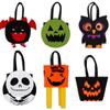 Decoraciones de Halloween Bolsa de Dulces Diablo Calabaza Bolsa de Dulces Murciélago Niños Bolsa de Regalo para Niños Bolso Tote de Fieltro DIY