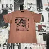 25Fw Erd Melancólico Rico Segunda Generación Nicho Marca de Moda Verano Americano Algodón Puro Holgado Camiseta de Manga Corta para Hombre Pareja