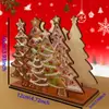 Suporte de Guardanapo Árvore de Natal de Madeira Restaurante Mesa Porta-Lenços Decoração de Mesa de Natal Ornamento