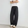Calça Casual Solta de Algodão de Cintura Alta com Zíper, Estilo Americano, Versátil, Nova para o Verão de 2026