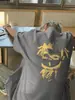 Camiseta Blanca Estampada de Nezha para Hombre Verano corte limpio Algodón de Xinjiang Manga Corta Estilo Americano High Street Manga Media Pesada