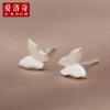 Pendientes de mariposa Nalan S925 hechos a mano en plata de ley con diseño de mariposa, joyería para las orejas, hechos a mano, para mujer, E0518