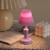Luz de Noche de Loto Transfronteriza Lámpara de Mesa Pequeña LED Retro Europea Decoración de Mesa de Dormitorio Luz Ambiental Decorativa