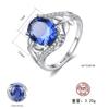 Anel de ovo de pombo PAG & MAG feminino S925 anel de prata esterlina corpo inteiro safira moda europeia e americana joias OL atacado