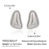 Pendientes Triangulares de Encaje de Acero Inoxidable Minimalistas y Únicos con un Diseño de Nicho de Alta Gama para Mujer