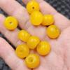 Fivela de jade ágata fosca, contas de ábaco, jade contas soltas, calcedônia amarela, contas espaçadoras de furo grande, acessórios de joalheria, contas feitas à mão