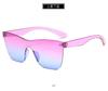 2024 Nueva Moda Gradiente Multicolor Opcional Sin Montura de Una Pieza Gafas de Sol para Exterior con Protección Solar