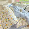 Nueva cama de algodón de clase A para madres e hijos de 120 grados, juego de cuatro piezas para el hogar, juego de tres piezas para dormitorio de estudiantes con diseño floral, venta al por mayor