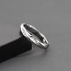 Anillo de Siete Virtudes para Hombre Moderno Distintivo Anillo para el Dedo Índice Moda Simple Anillo Abierto de Letra Moebius