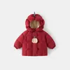 Ropa cálida acolchada de algodón para bebés, niños y niñas, abrigo exterior engrosado con forro polar de invierno, ropa con capucha de invierno para recién nacidos