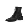 Elegantes botas de mujer con estampado de serpiente estilo europeo y americano para otoño e invierno, botas cortas tipo jinete, botas de tacón medio grueso, Amazon wish AliExpress, zapatos de comercio exterior