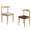 Sillas de cuerno de hierro forjado al por mayor para restaurantes de snacks y comida rápida, mesas de comedor, hamburguesas, postres, té de leche y restaurantes de moda